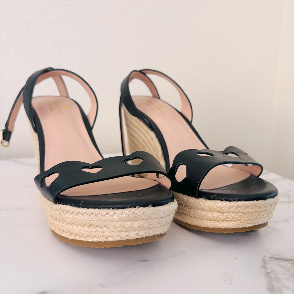 Kate Spade Kitt Espadrille Wedge Sandal Size 8.5 - Picture 7 of 9